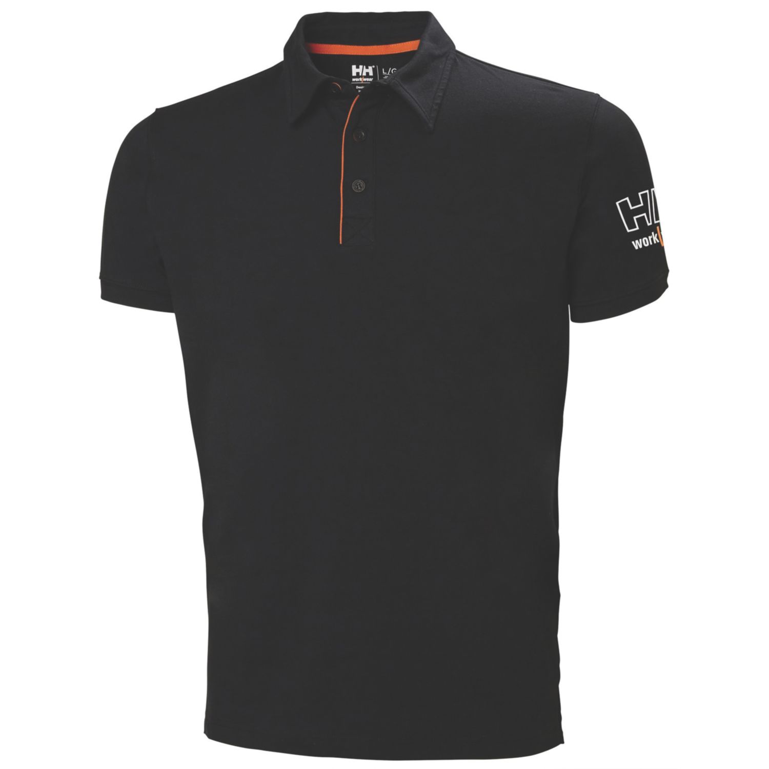 Helly Hansen Kensington Polo Shirt Black Medium 39" Chest (523XT)