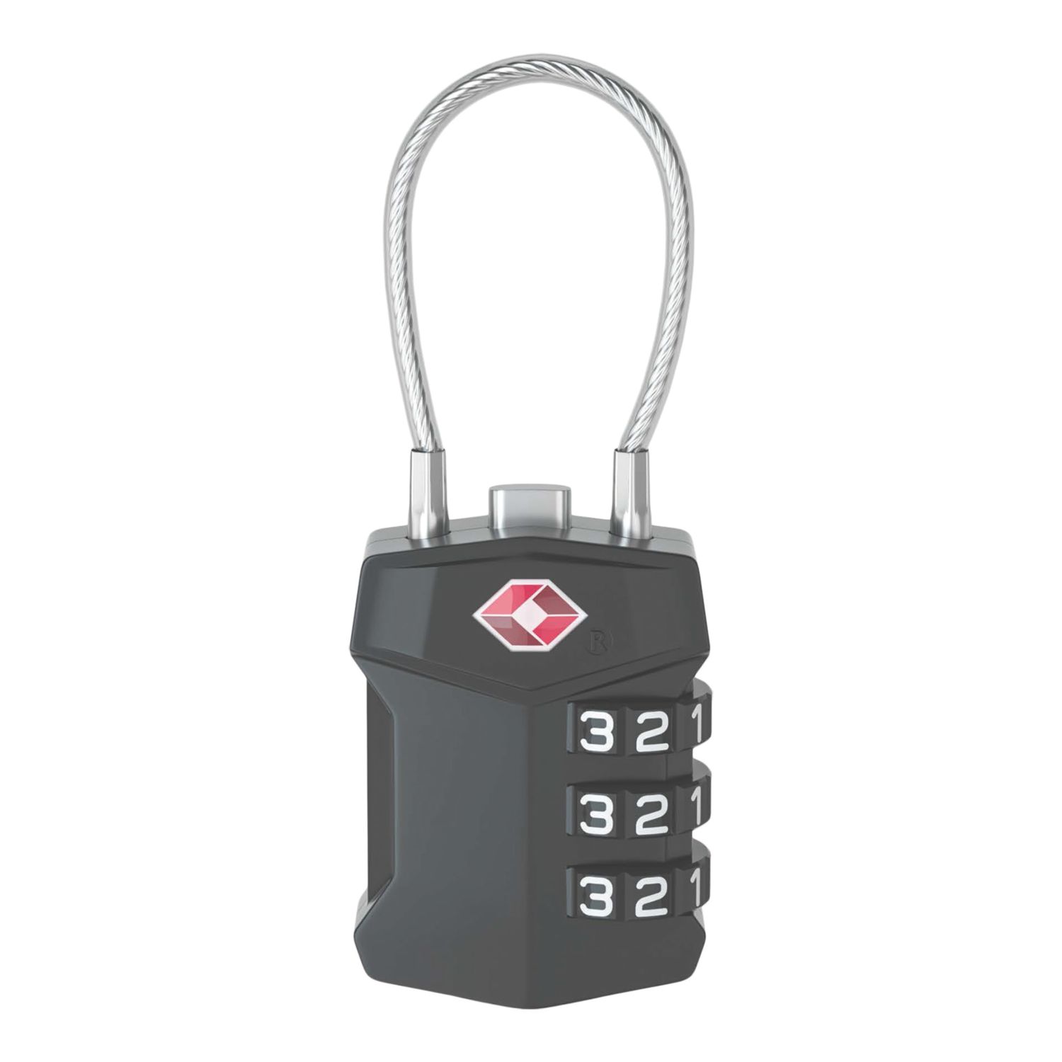 Smith & Locke Closed Shackle Combination Padlock Black 32mm (523YN)