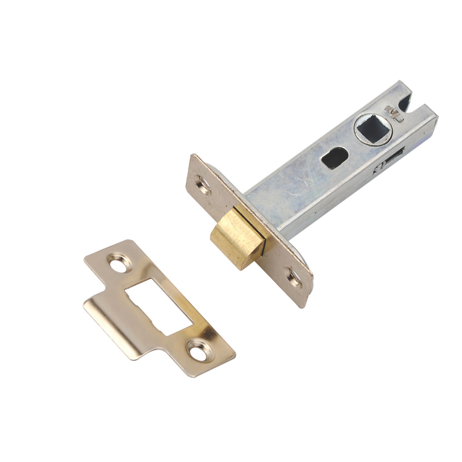 Smith & Locke Nickel-Plated Tubular Mortice Latch 78mm Case - 57mm Backset (5245K)