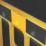 JSP  3-Gate Workgate Barrier Panel Yellow/Black 838mm