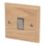 Varilight  10AX 1-Gang 2-Way Light Switch  Classic Oak with Black Inserts