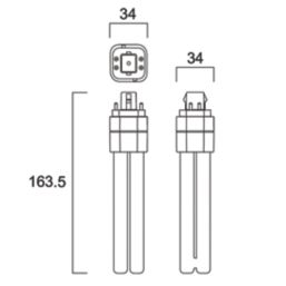 Sylvania Toledo Lynx DE G24Q-3 4-Pin Stick LED Light Bulb  1100lm 10W