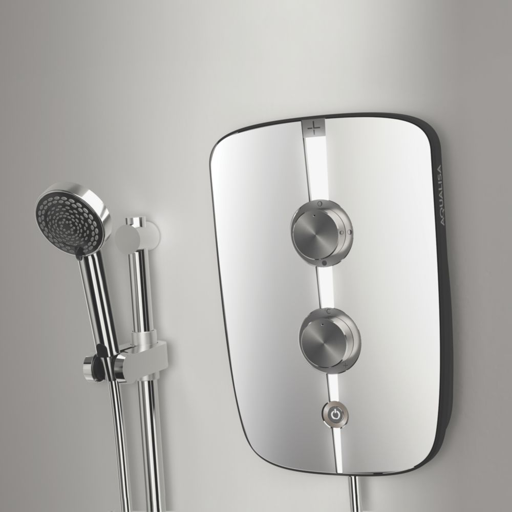 Aqualisa Lumi+ Mirrored 8.5kW Electric Shower - Screwfix