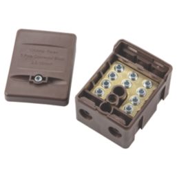 Knightsbridge 100A Single Pole Connector Block (Brown)