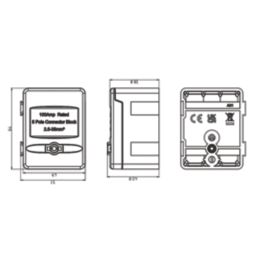 Knightsbridge 100A Single Pole Connector Block (Brown)