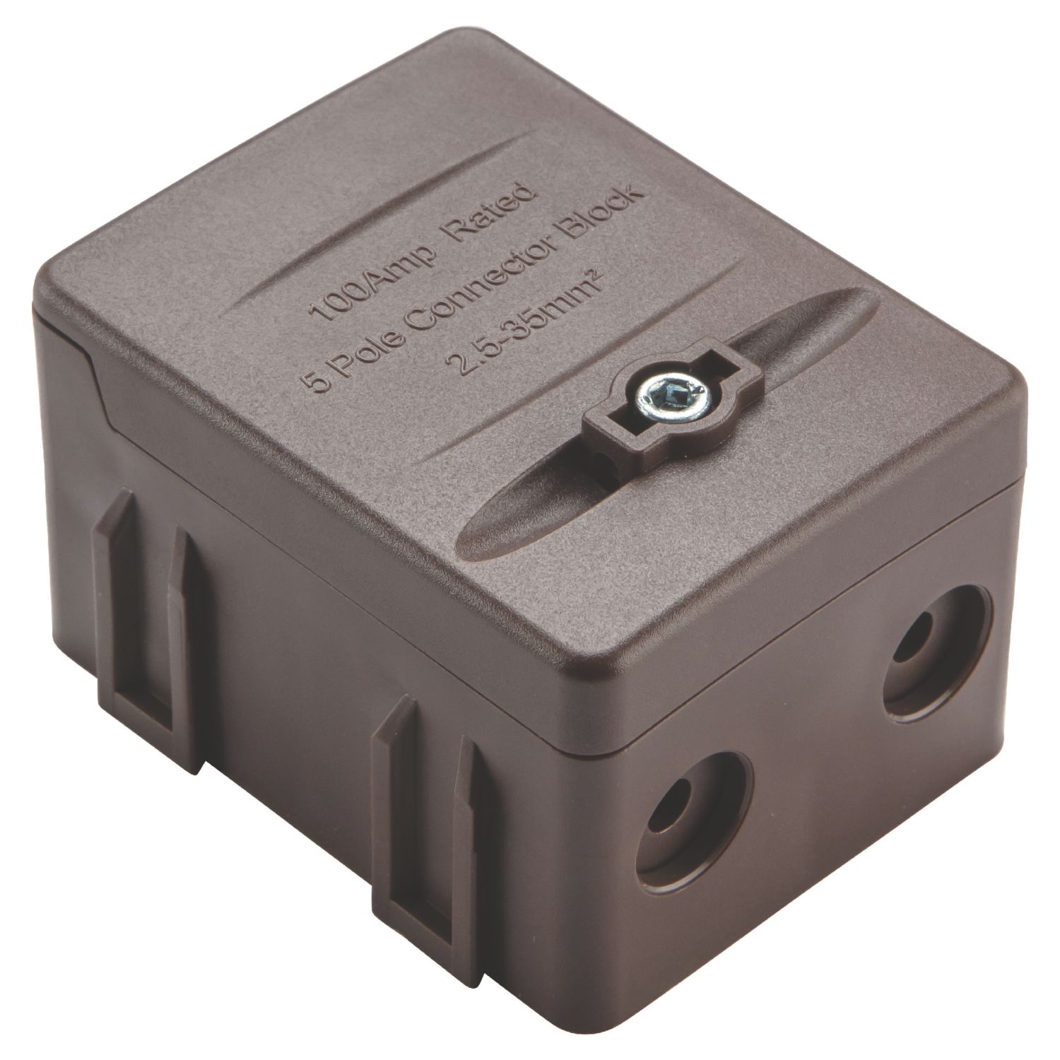 Knightsbridge 100A Single Pole Connector Block (Brown) (524AM)