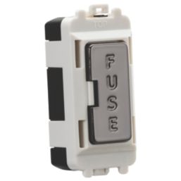 Knightsbridge  13A Grid Fused Spur Black Nickel