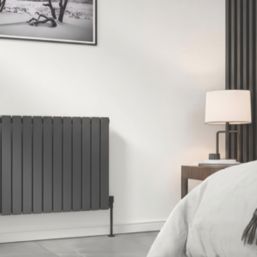 Reina Harley Single 600mm x 1190mm 2696BTU Anthracite Horizontal Designer Radiator