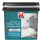 V33 Renovation Wall Tile & Panelling Paint Satin Cotton 750ml