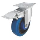 Essentials Heavy Duty Braked Swivel Castor 125mm Blue