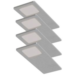 Sensio Astro Pro Rectangular LED Under Cabinet Lights Aluminium 19.2W 240-270lm 4 Pack