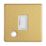 Contactum Lyric 13A Unswitched Fused Spur & Flex Outlet  Brushed Brass with White Inserts