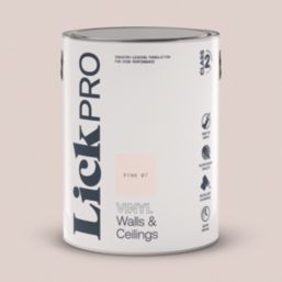 LickPro  5Ltr Pink 07 Vinyl Matt Emulsion  Paint