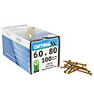 Optimaxx  PZ Countersunk Wood Screws 6 x 80mm 100 Pack