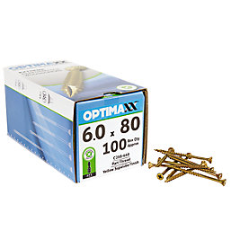 Optimaxx  PZ Countersunk  Wood Screws 6mm x 80mm 100 Pack