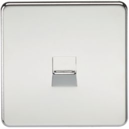 Knightsbridge  1-Gang Master Telephone Socket Polished Chrome