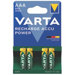 Varta Ready2Use Rechargeable AAA Batteries 4 Pack - Screwfix