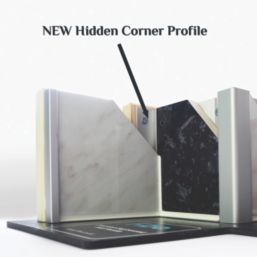 Fibo Profile for Internal Corner Aluminium 2360mm x 10mm
