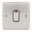 Hager Sollysta WRDP84NBSB 20A 1-Gang 2P+E Control Switch White with LED with Black Inserts