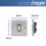Hager Sollysta WRDP84NBSB 20A 1-Gang 2P+E Control Switch White with LED with Black Inserts