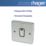 Hager Sollysta WRDP84NBSB 20A 1-Gang 2P+E Control Switch White with LED with Black Inserts