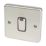 Hager Sollysta WRDP84NBSB 20A 1-Gang 2P+E Control Switch White with LED with Black Inserts