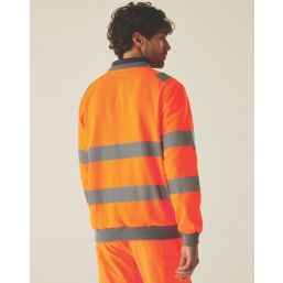 Regatta Hi-Vis Pro Contract Crew Neck Sweatshirt Orange Small 43.3" Chest