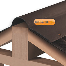 Corrapol-BT AC118BR Corrugated Bitumen Ridge Brown 950mm x 420mm