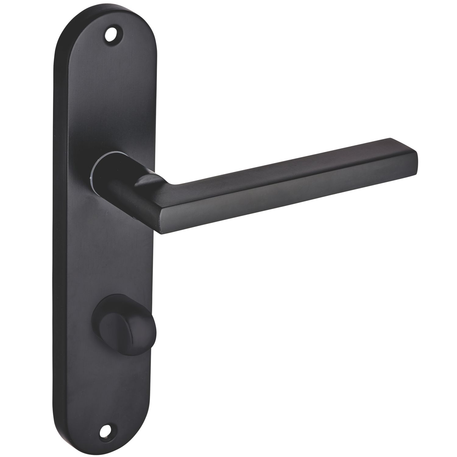 Smith & Locke Murlough Fire Rated WC Door Handles Pair Matt Black (525HY)
