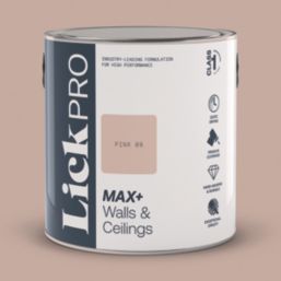 LickPro Max+ 2.5Ltr Pink 08 Matt Emulsion  Paint