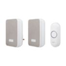 Byron DBY-22324UK Battery-Powered Wireless Portable & Plug-In Doorbells White / Grey