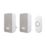 Byron DBY-22324UK Battery-Powered Wireless Portable & Plug-In Doorbells White/Grey 2 Pack