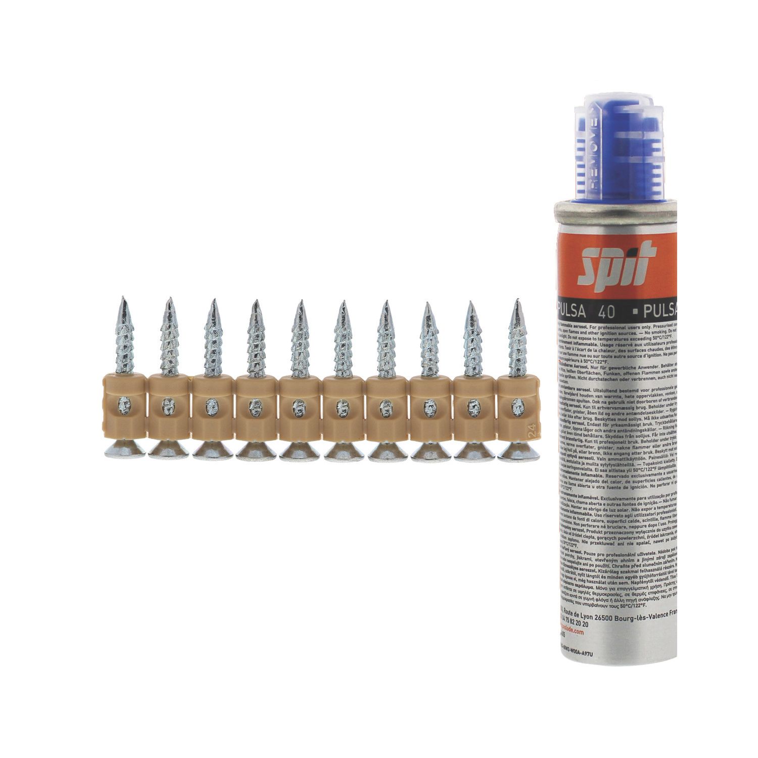 Spit Zinc-Plated CW6 Collated Nails 6.6mm x 25mm 500 Pack (525PJ)