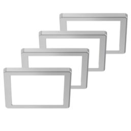 Sensio Plaza Square LED Under Cabinet Lights Steel 14.4W 250lm 4 Pack