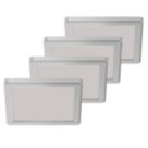 Sensio Plaza Square LED Under Cabinet Lights Steel 14.4W 250lm 4 Pack