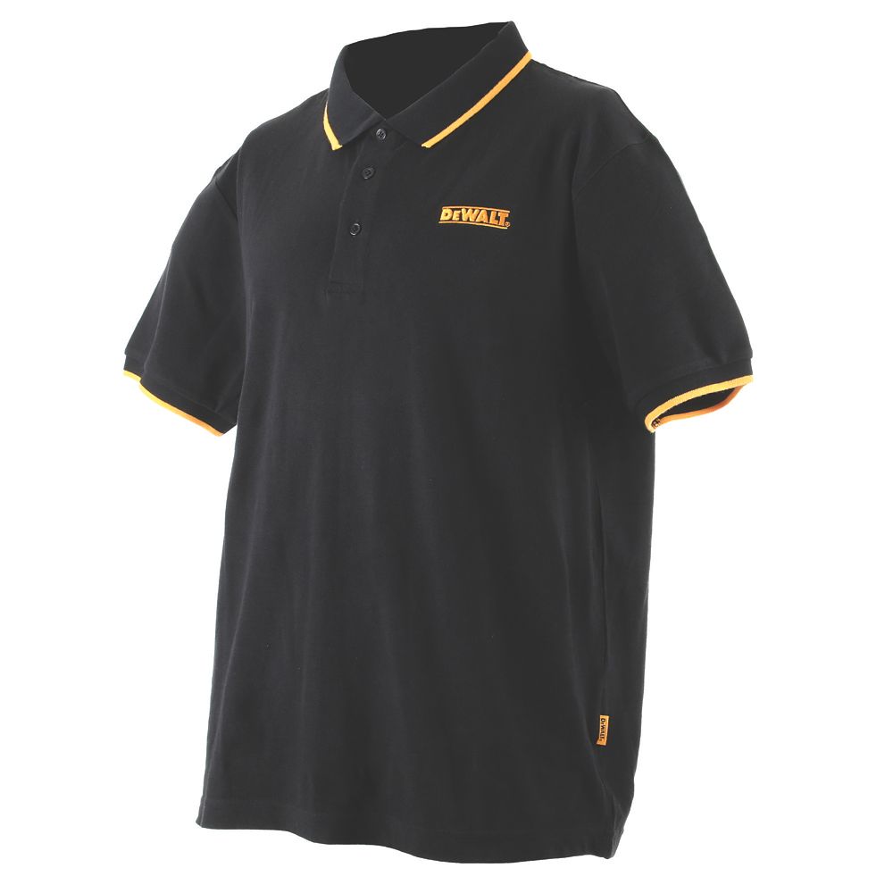 DeWalt Green Bay Polo Shirt Black X Large 45-47" Chest | Work Polo