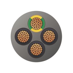 Time 4-Core YY Grey 1mm²  Unscreened Control Cable 1m Coil