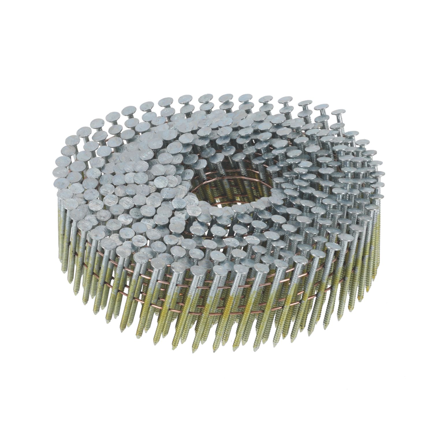 DeWalt Galvanised Ring Shank Coil Nails 2.1mm x 38mm 2100 Pack (525VA)