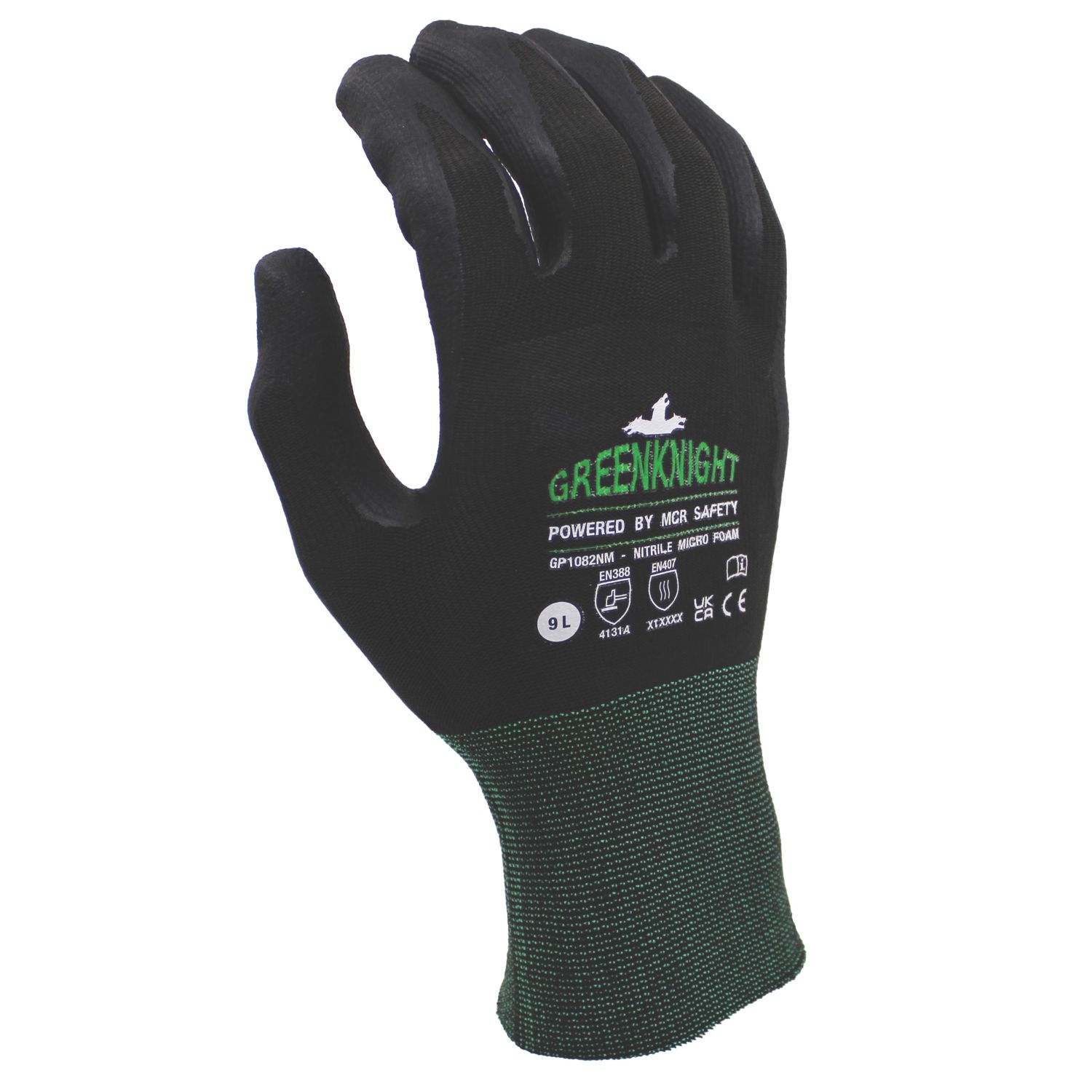 MCR Safety Greenknight General Handling Gloves Black X Large 1 Pair (525YM)