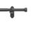 Rothley Polished Gunmetal Extendable Curtain Pole w/ Stud Finials 28mm x 165-300cm