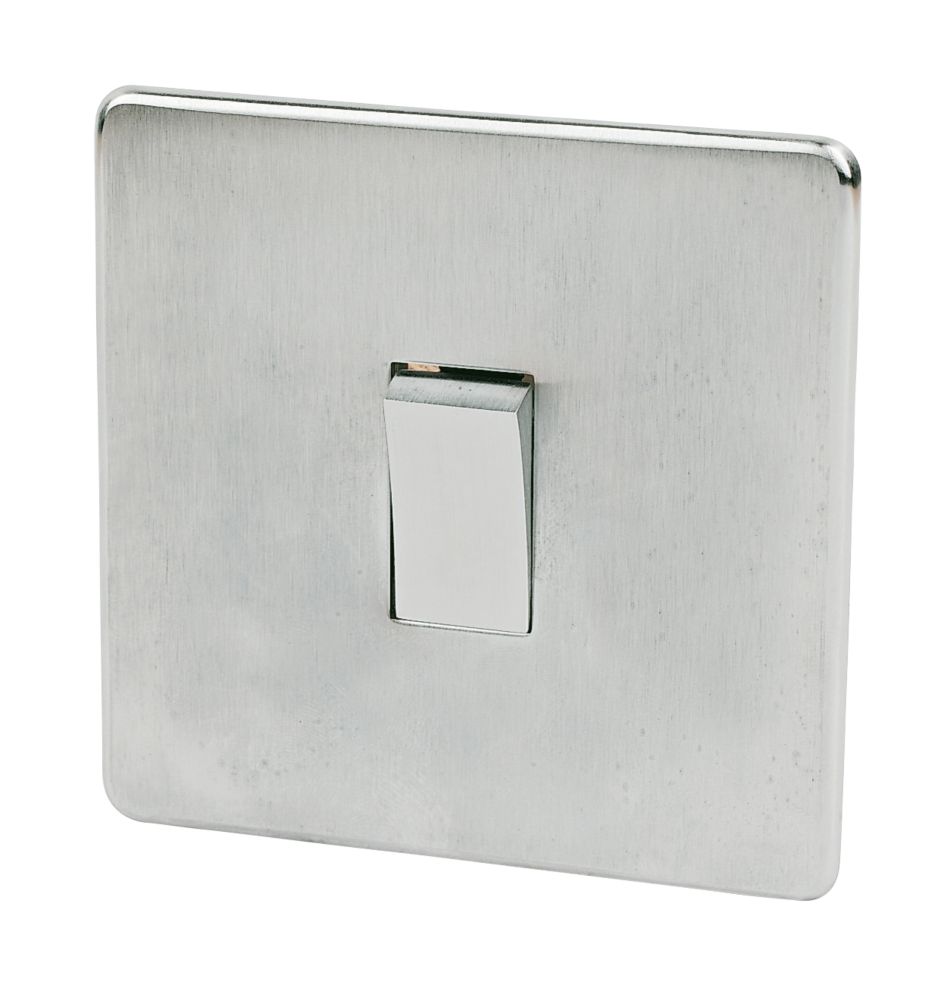 Crabtree Platinum 10AX 1-Gang 2-Way Light Switch  Satin Chrome