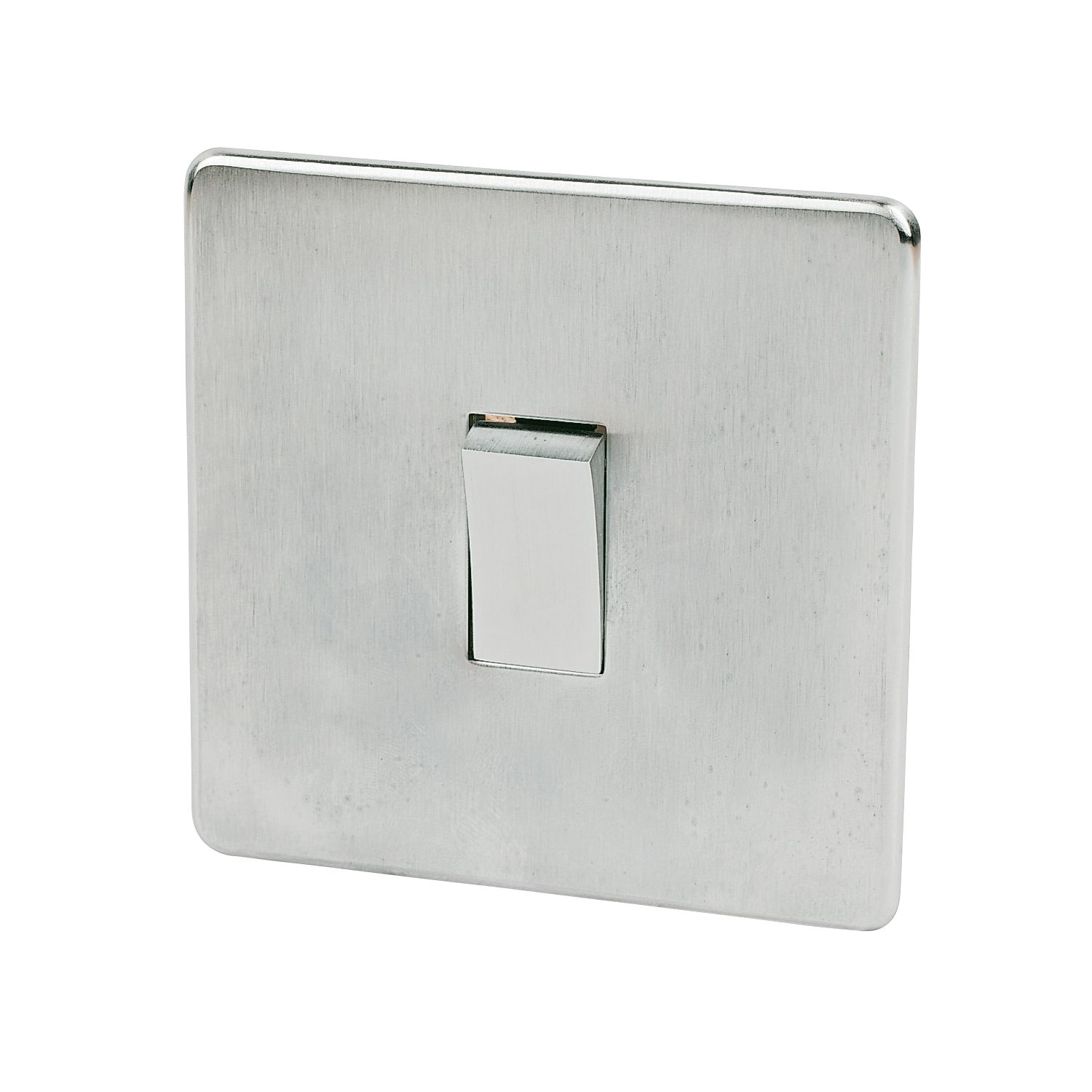 Crabtree Platinum 10AX 1-Gang 2-Way Light Switch Satin Chrome (52648)