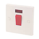 45A 1-Gang DP Cooker Switch White with Neon