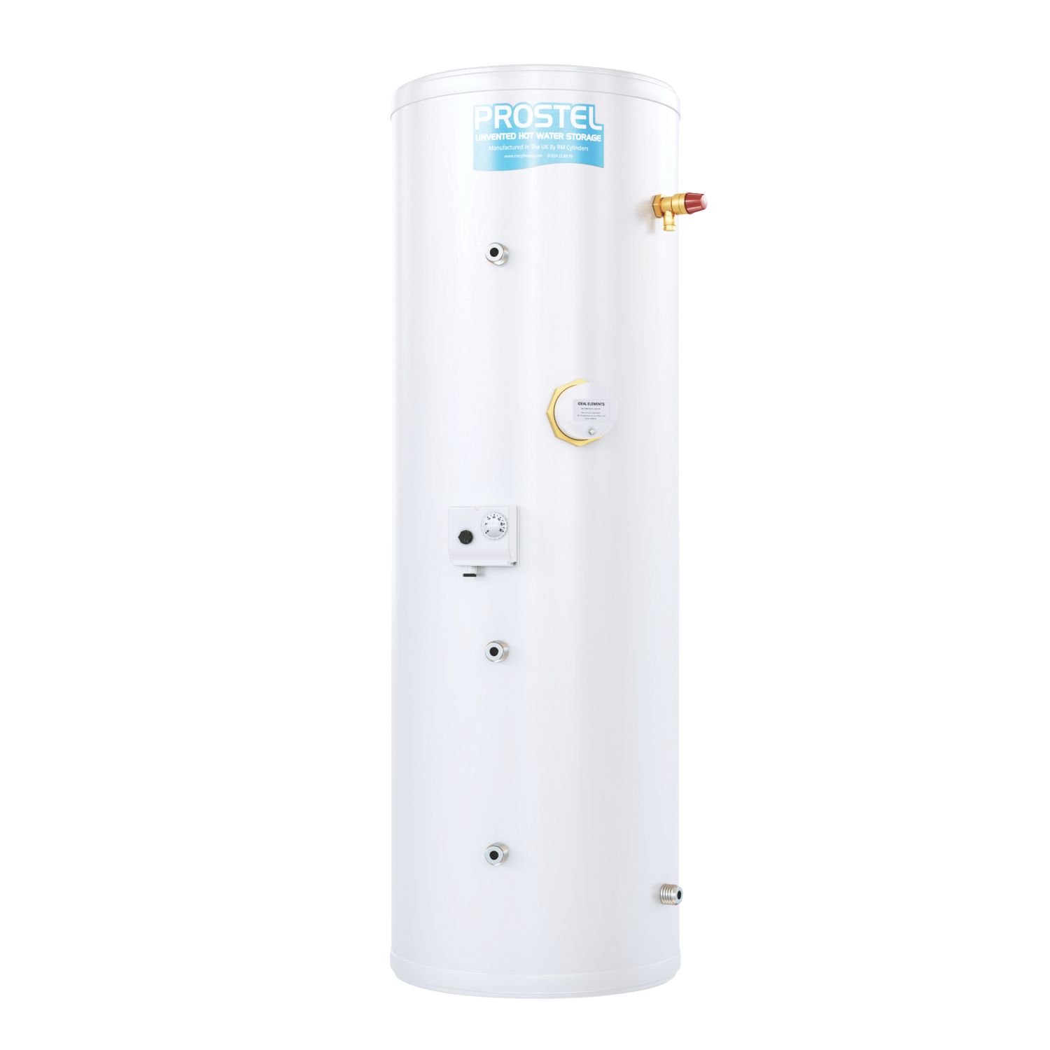 RM Cylinders Prostel Indirect Slimline Unvented Hot Water Cylinder 180Ltr (5266F)