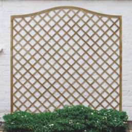 Forest Hamburg Lattice Curved Top Garden Screens 6' x 6' 5 Pack