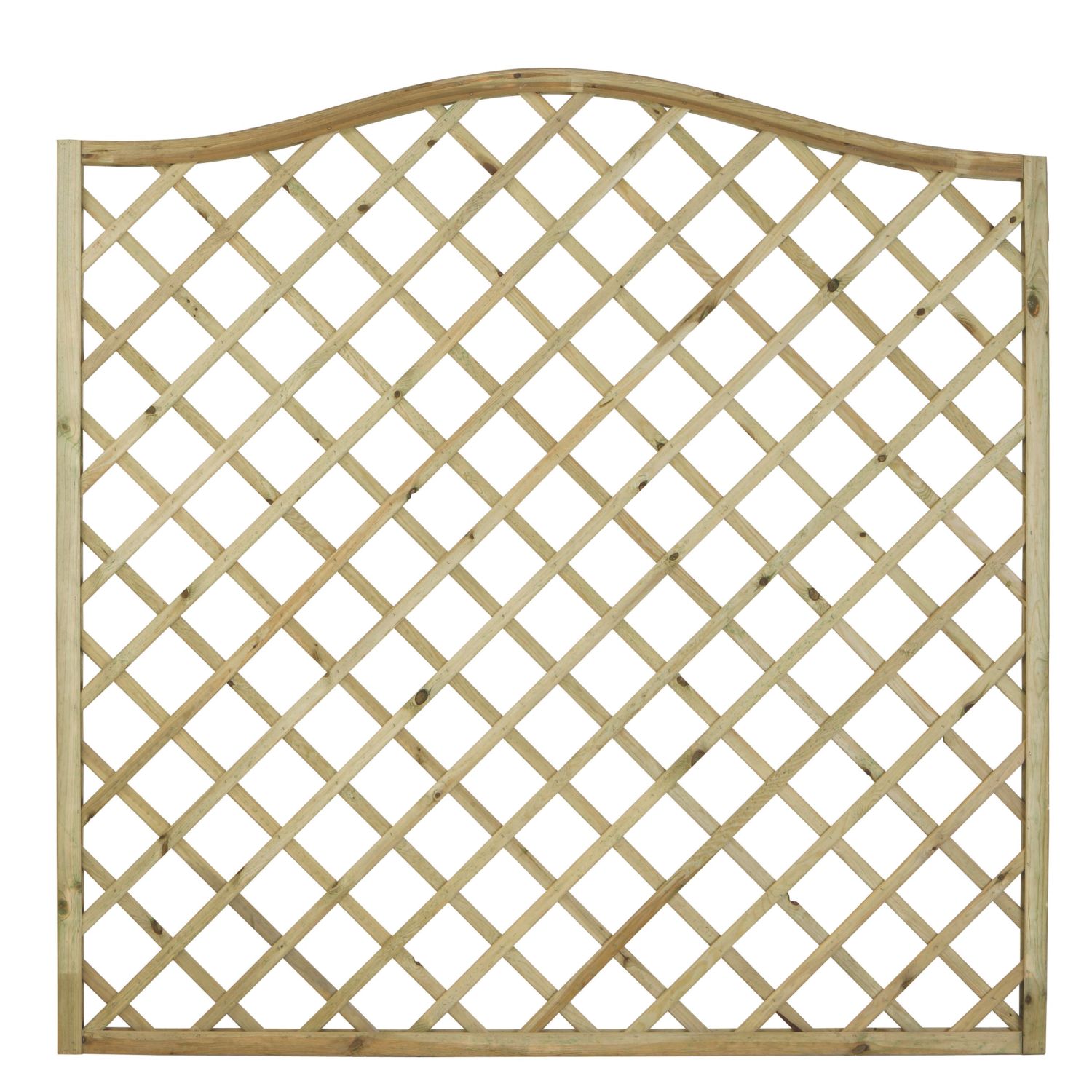 Forest Hamburg Lattice Curved Top Garden Screens 6' x 6' 5 Pack (52685)