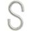Diall S-Hooks Zinc-Plated 35 x 4mm 4 Pack