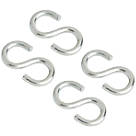 Diall S-Hooks Zinc-Plated 35 x 4mm 4 Pack