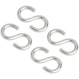 Diall S-Hooks Zinc-Plated 35 x 4mm 4 Pack