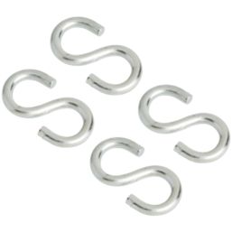 Diall S-Hooks Zinc-Plated 35 x 4mm 4 Pack